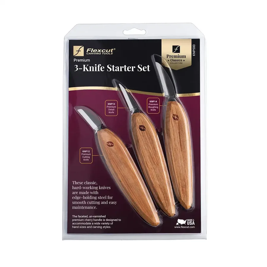 Flexcut KNP500 Premium 3-Knife Starter Set